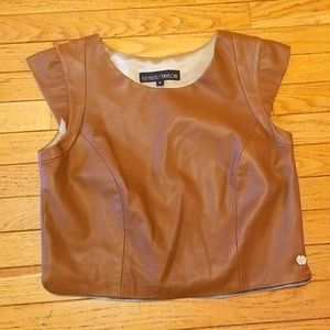 Kimberly Taylor Womens Leather Blouse